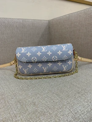 LV M12778 silver grey with floral pattern