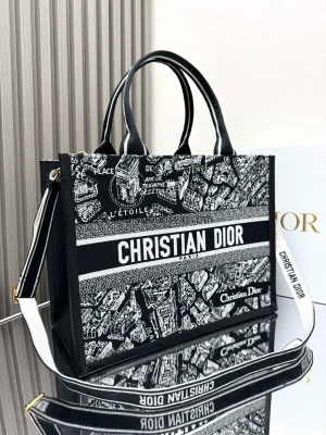 Dior book tote shopping bag