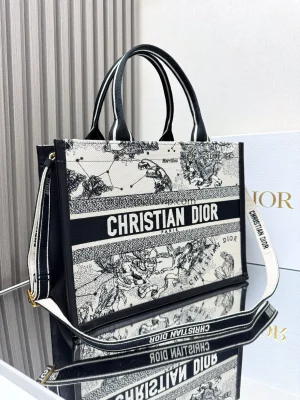 Dior book tote shopping bag