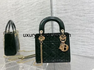 Dior Dark Green Lady Dior Bag‼