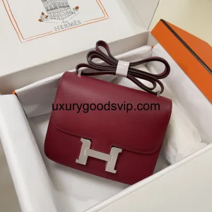 Hermes Constance Pomegranate Red